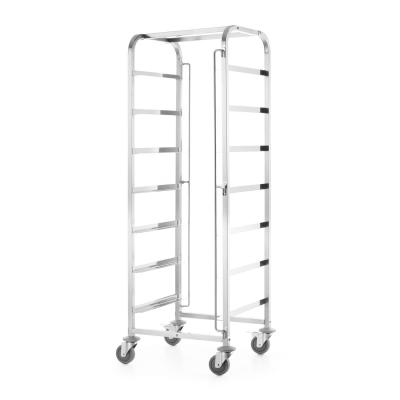 Vozík pro přepravu košů do myčky – 7 x 500x500 mm, HENDI, 615x560x(H)1710mm | 810583